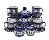 Coffee tea set - Polish pottery