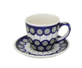 Cup + saucer - Polish pottery
